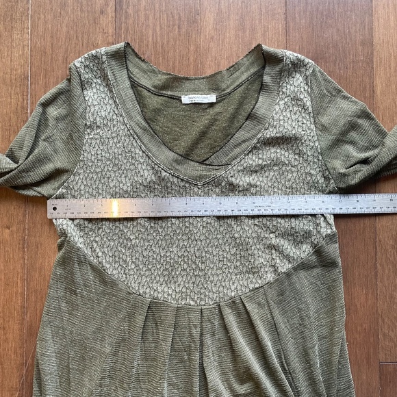 Baby Doll Army Green Light Weight Woll Swing Dress - Picture 10 of 11